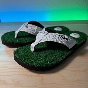 Reef Mulligan II Golf‎ Flip Flops Size 9 Mens Novelty Green Turf Sandals